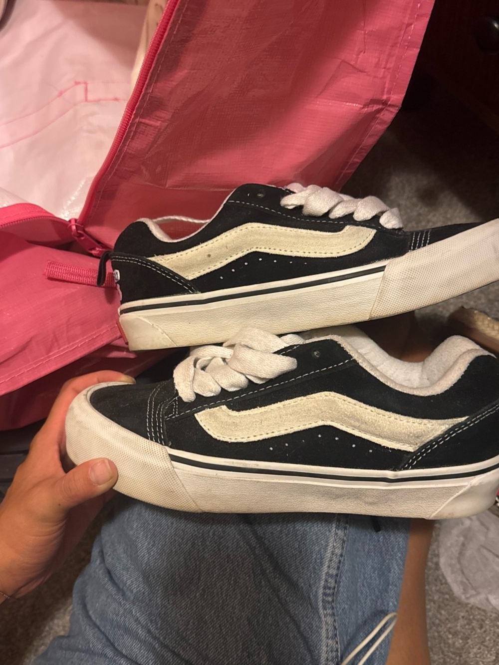 Imran Potato Black and White Vans sneakers